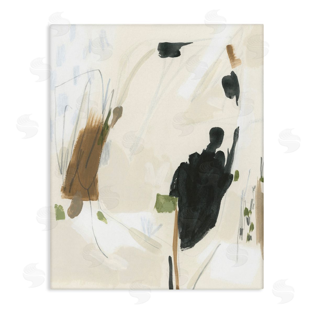 Subdued Neutral Abstract Canvas Wall Art, Home Decor by June Erica Vess