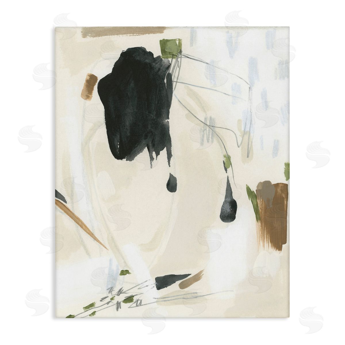 Subtle Abstract Painting Canvas Wall Art, Home Decor by June Erica Vess