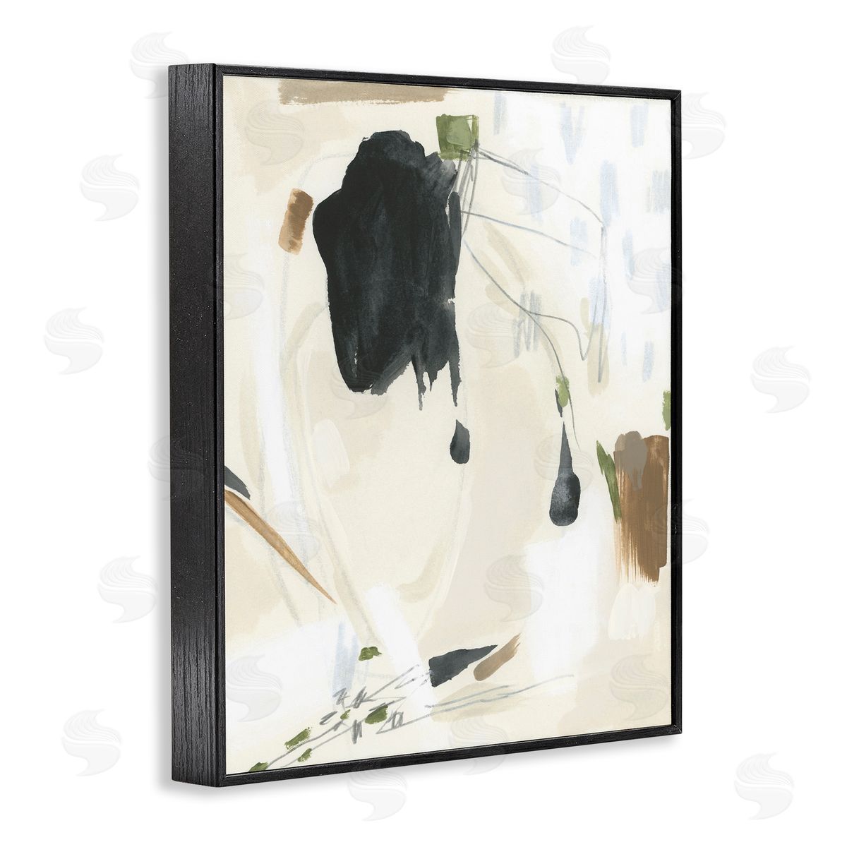 Subtle Abstract Painting Black Frame Print Wall Art, Home Decor by June Erica Vess