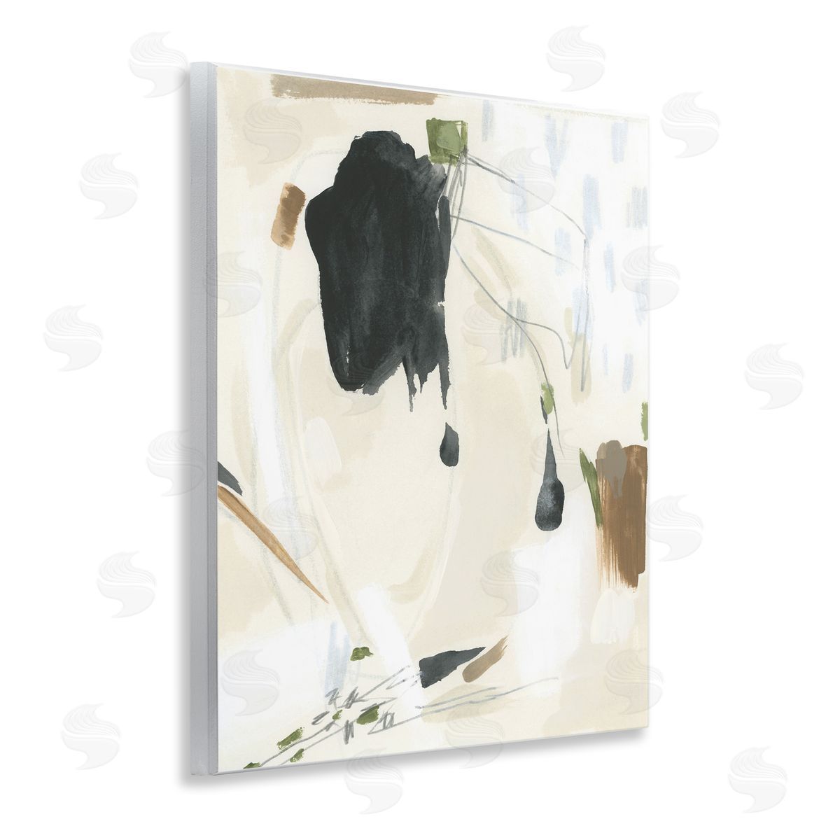 Subtle Abstract Painting Wood Plaque Wall Art, Home Decor by June Erica Vess