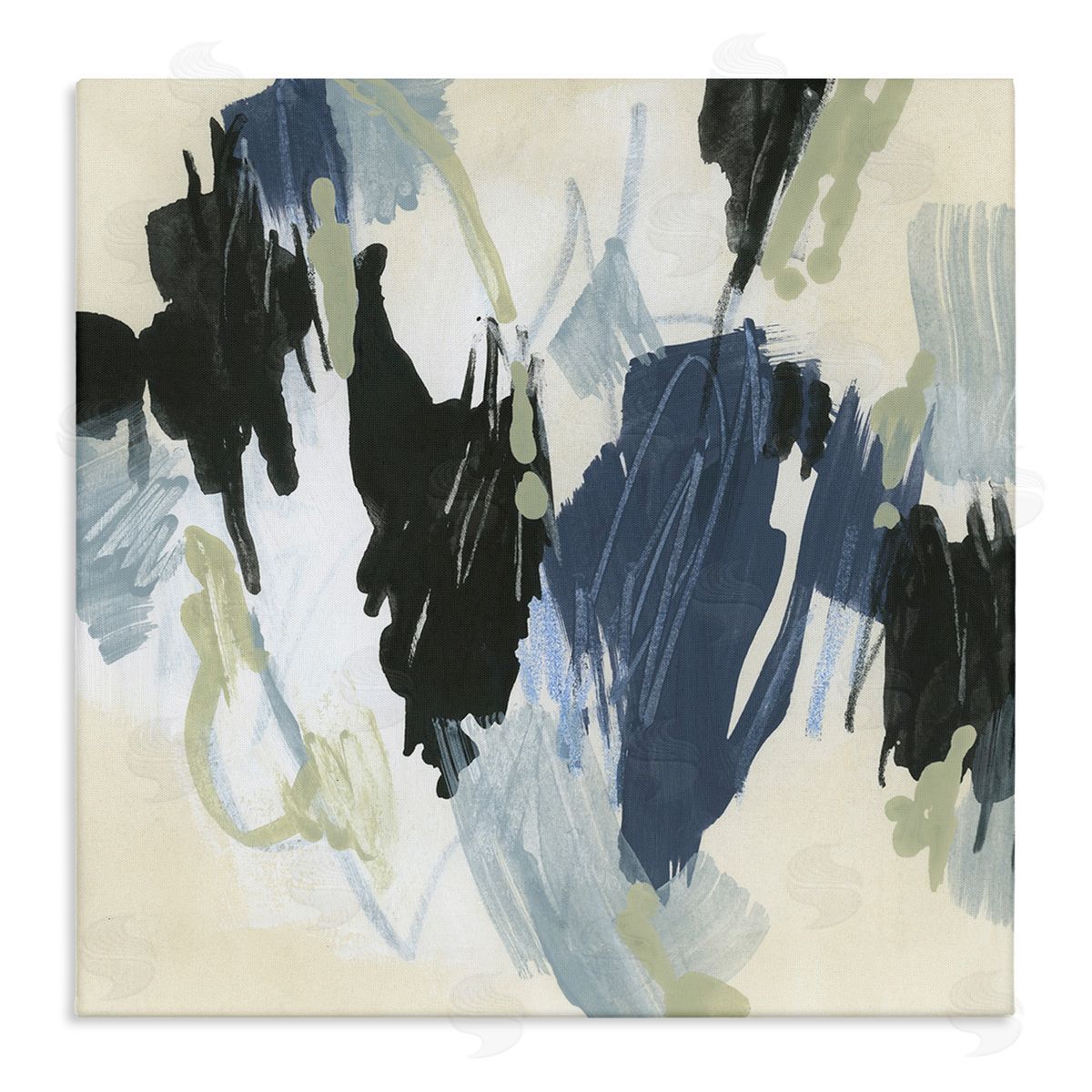 Blue and Neutral Abstraction Canvas Wall Art, Home Decor by June Erica Vess