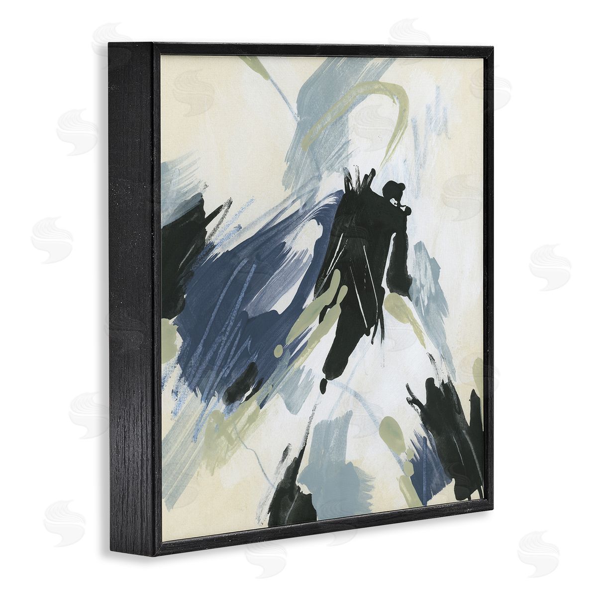 Dynamic Abstract Pattern Black Frame Print Wall Art, Home Decor by June Erica Vess
