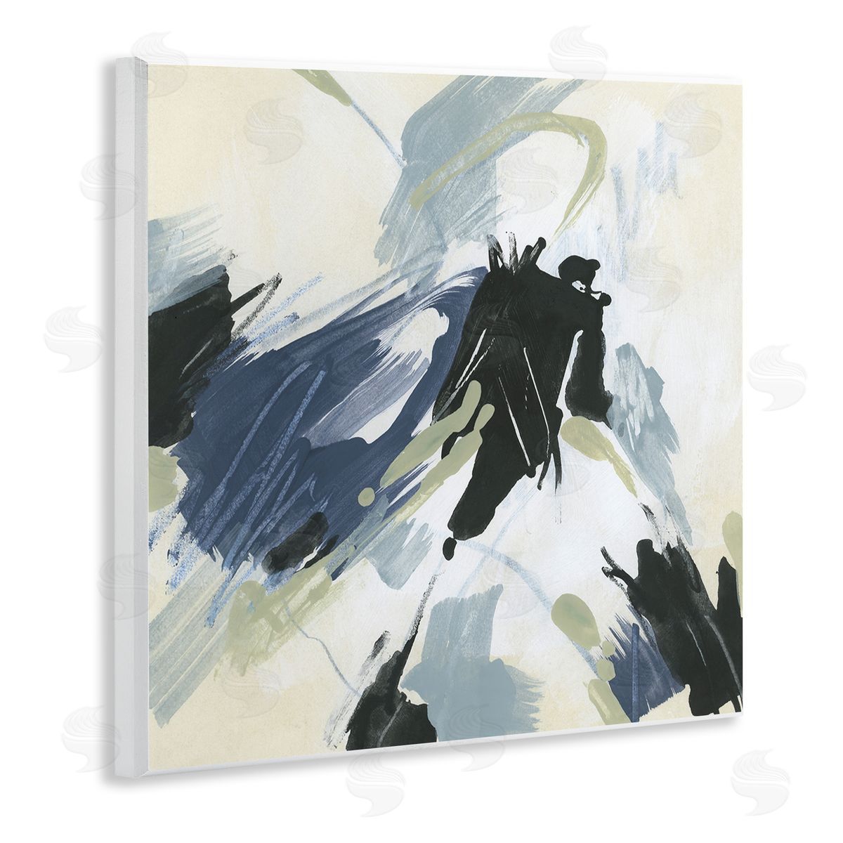 Dynamic Abstract Pattern Wood Plaque Wall Art, Home Decor by June Erica Vess