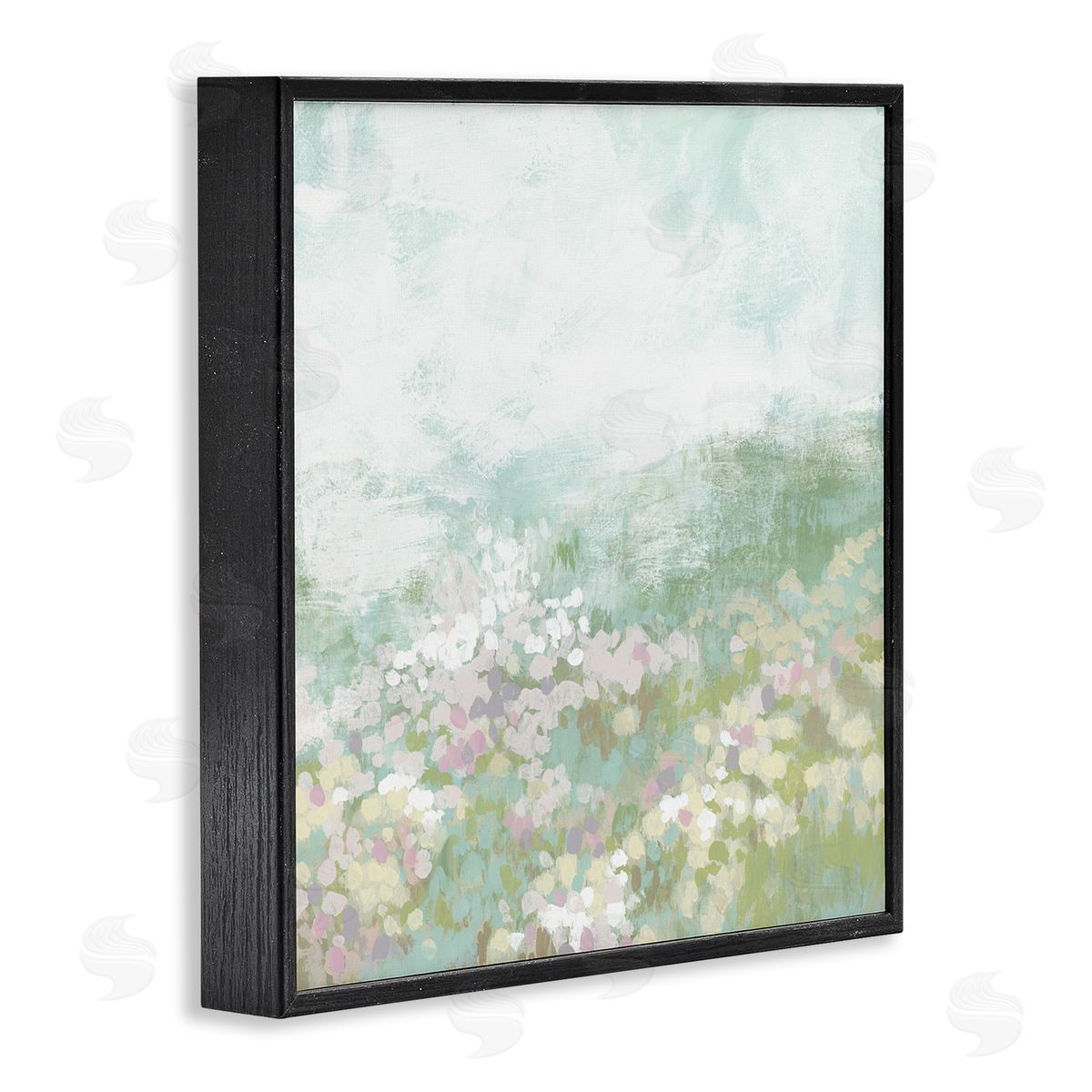 Rural Meadow Impression Black Frame Print Wall Art, Home Decor by June Erica Vess