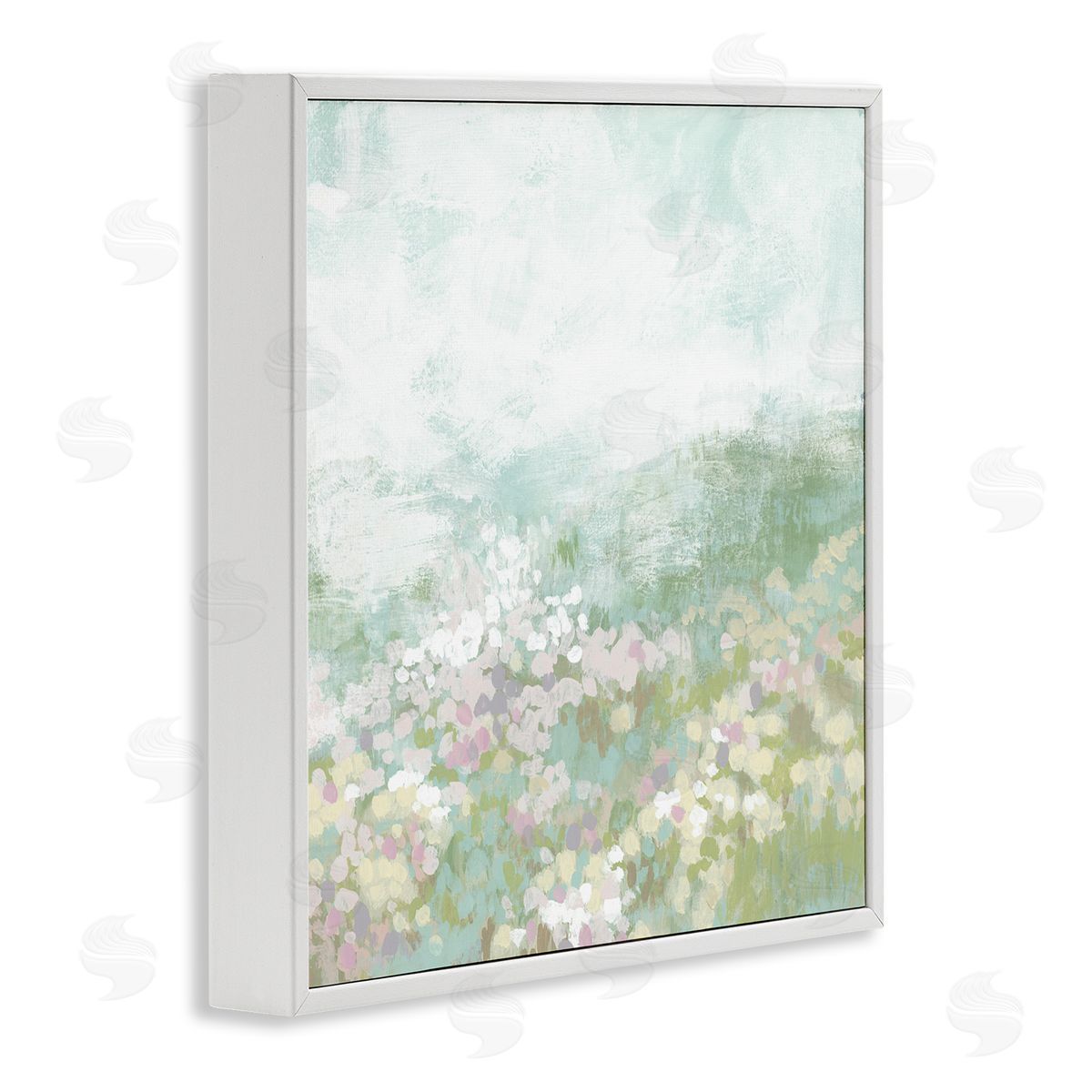Rural Meadow Impression White Frame Print Wall Art, Home Decor by June Erica Vess