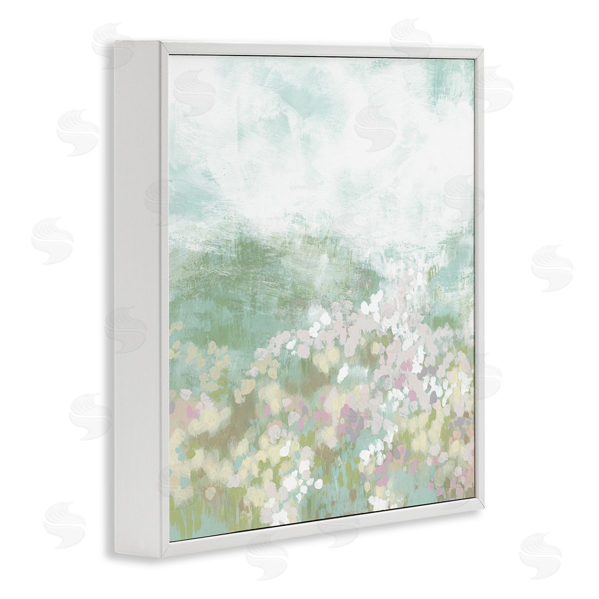 Rural Countryside Impression White Frame Print Wall Art, Home Decor by June Erica Vess