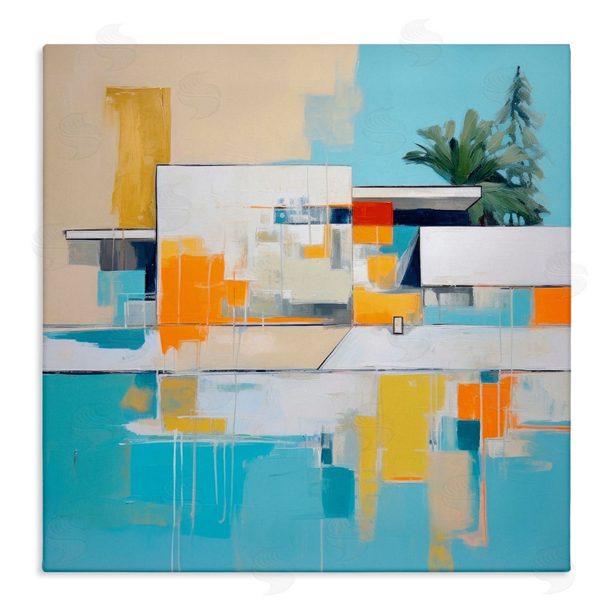 Tropical Abode Abstraction Canvas Wall Art, Home Decor by Irena Orlov