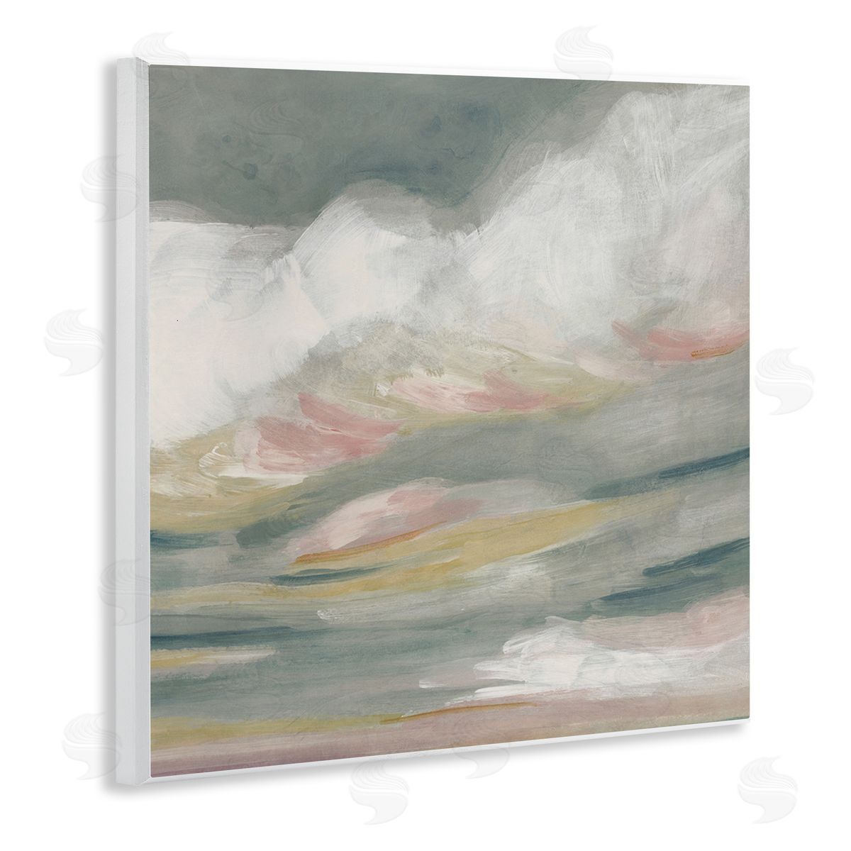 Storm Clouds Abstraction Wood Plaque Wall Art, Home Decor by June Erica Vess