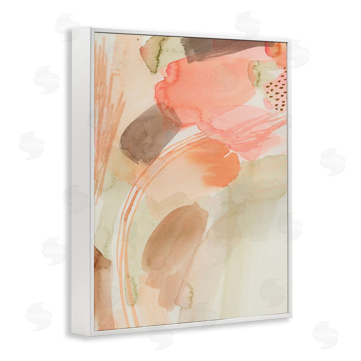 Grace Popp Pink & Beige Abstraction White Framed Giclee Wall Art Print