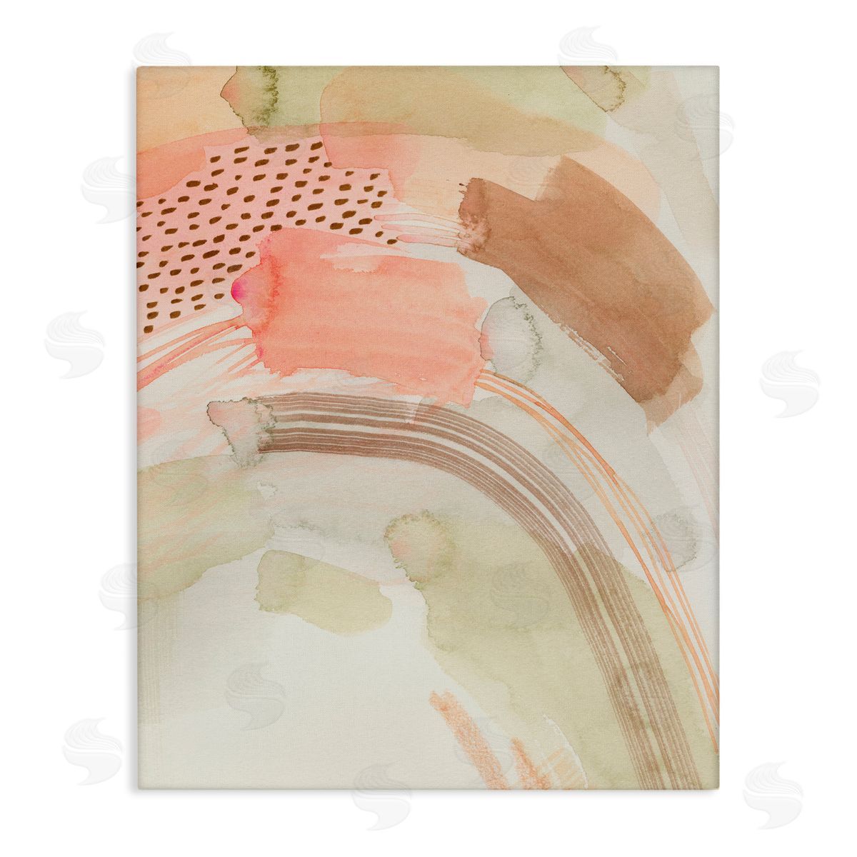 Grace Popp Funky Blush & Beige Abstract Canvas Wall Art Print