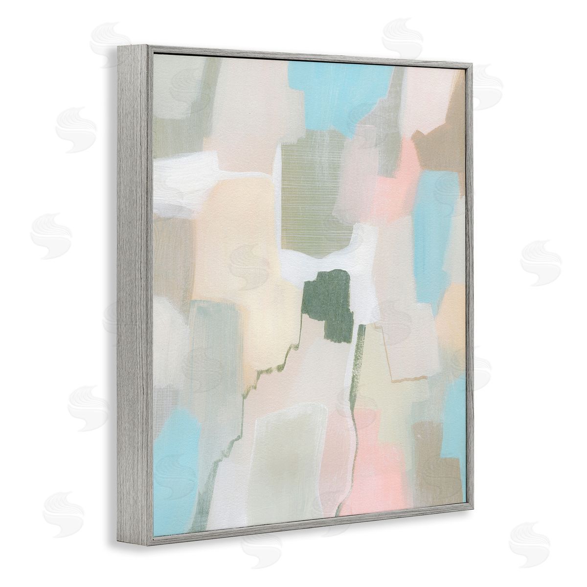 Grace Popp Soft Abstract Expression Gray Framed Giclee Wall Art Print