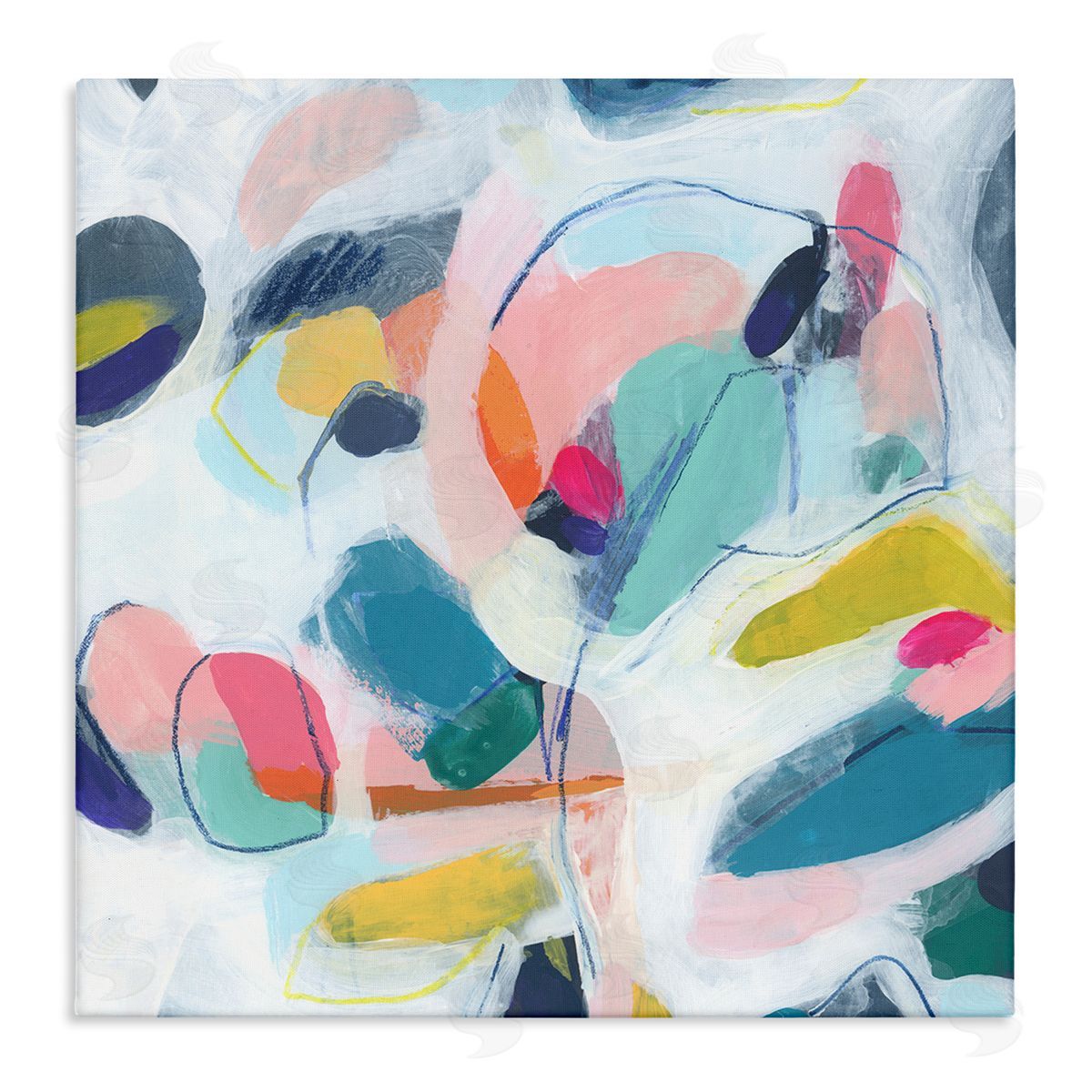 June Erica Vess Fun Shapes Impression Canvas Wall Art Print