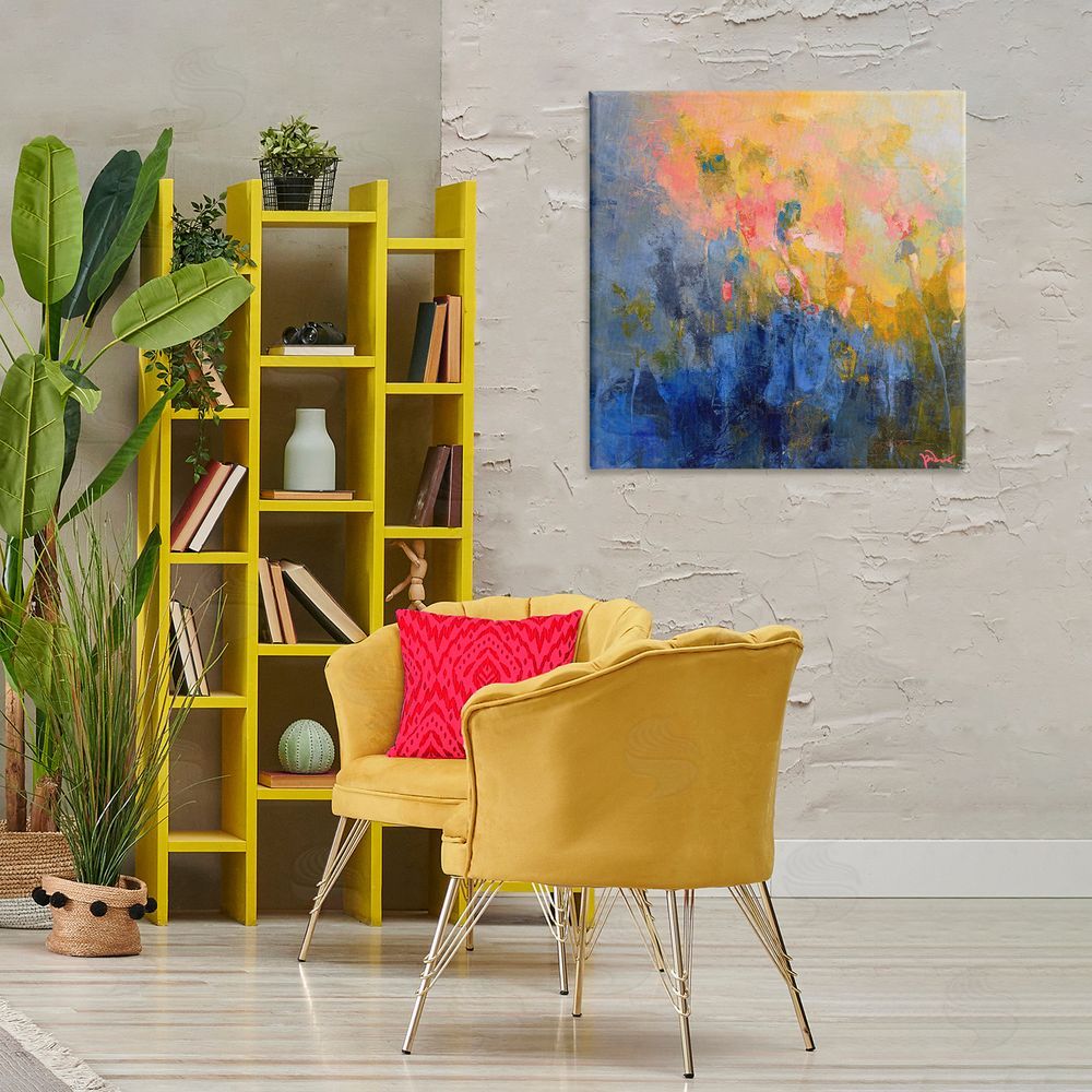 Patrick Dennis Radiant Abstract Impression Canvas Wall Art Print in Room