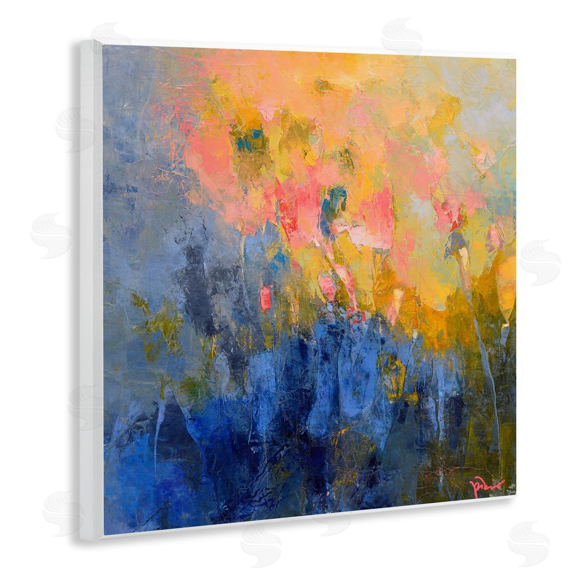 Patrick Dennis Radiant Abstract Impression Wooden Wall Plaque Art Print