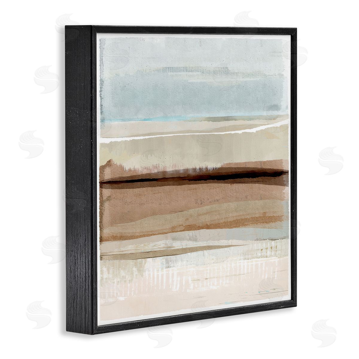 Flora Kouta Winter Sands Pattern Black Framed Giclee Wall Art Print
