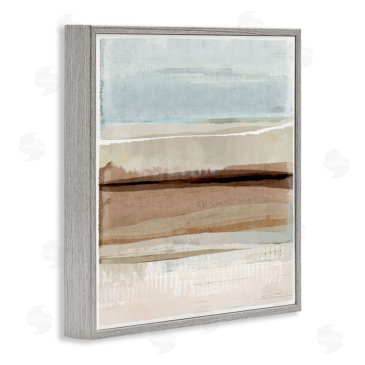Flora Kouta Winter Sands Pattern Gray Framed Giclee Wall Art Print