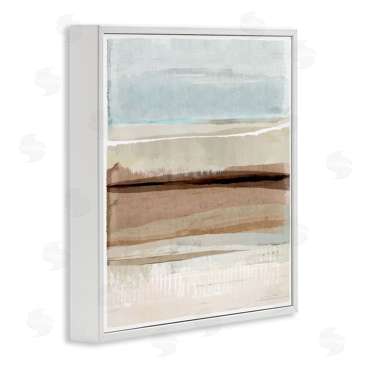 Flora Kouta Winter Sands Pattern White Framed Giclee Wall Art Print