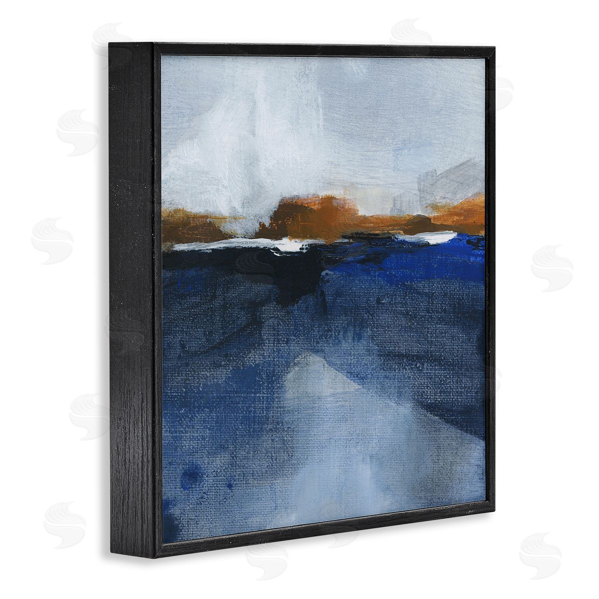 Ocean Cliffs Impression Black Frame Print Wall Art, Home Decor by M. Gloria Hunter