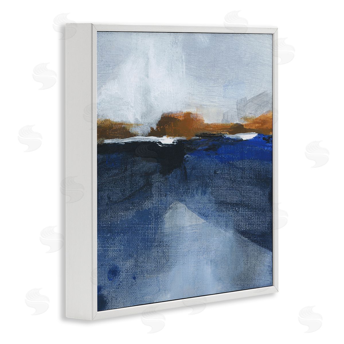 Ocean Cliffs Impression White Frame Print Wall Art, Home Decor by M. Gloria Hunter