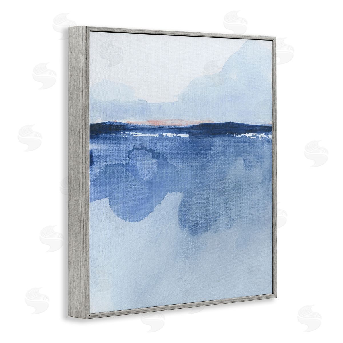 Abstract Fluid Landscape Grey Frame Print Wall Art, Home Decor by M. Gloria Hunter