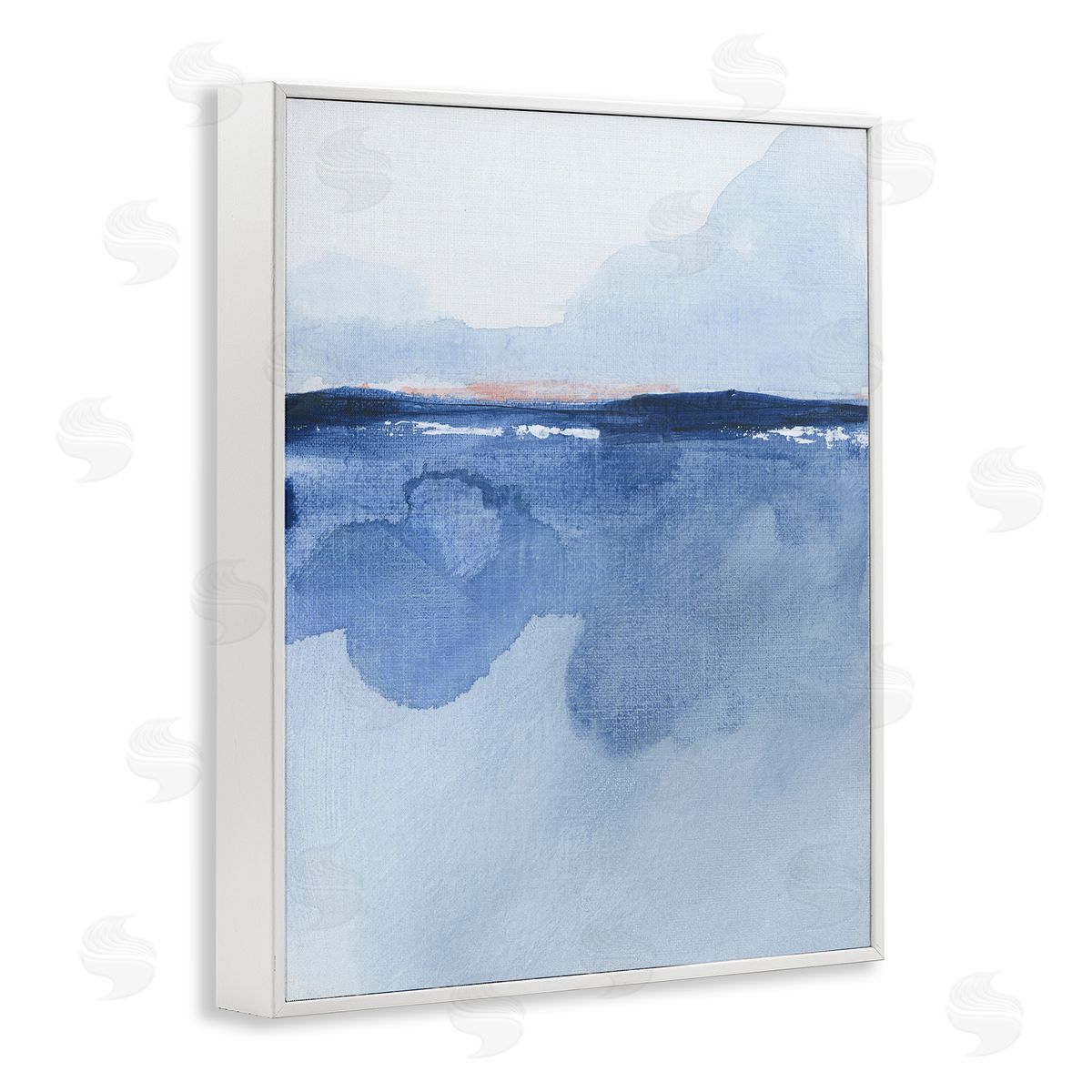 Abstract Fluid Landscape White Frame Print Wall Art, Home Decor by M. Gloria Hunter