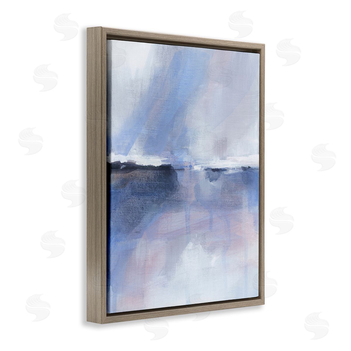 Subtle Landscape Abstraction Brown Floating Frame Canvas Wall Art, Home Decor by M. Gloria Hunter