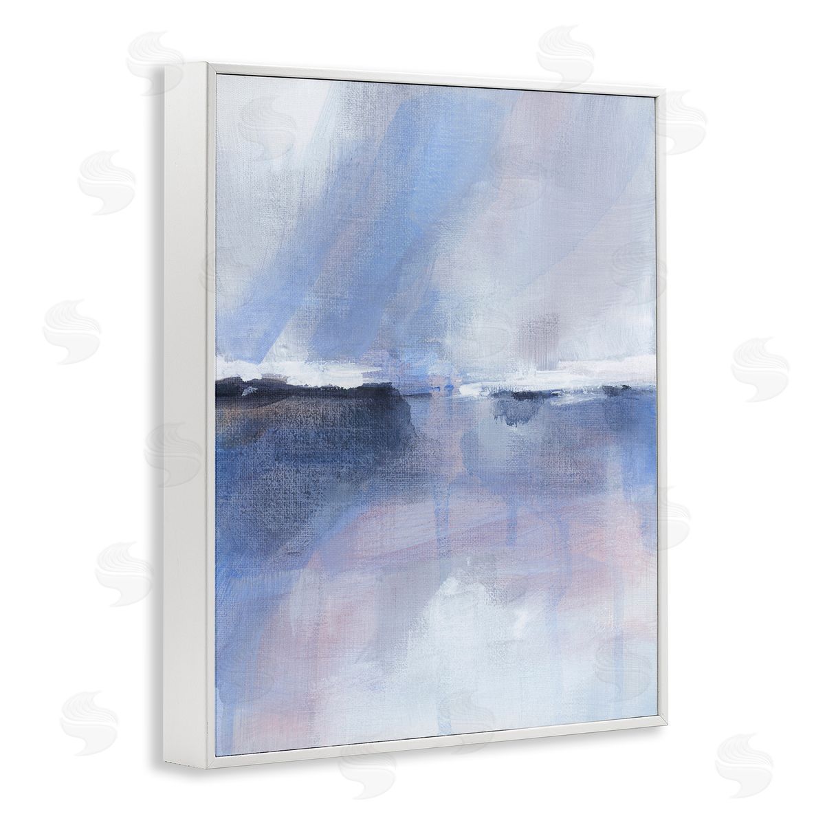 Subtle Landscape Abstraction White Frame Print Wall Art, Home Decor by M. Gloria Hunter