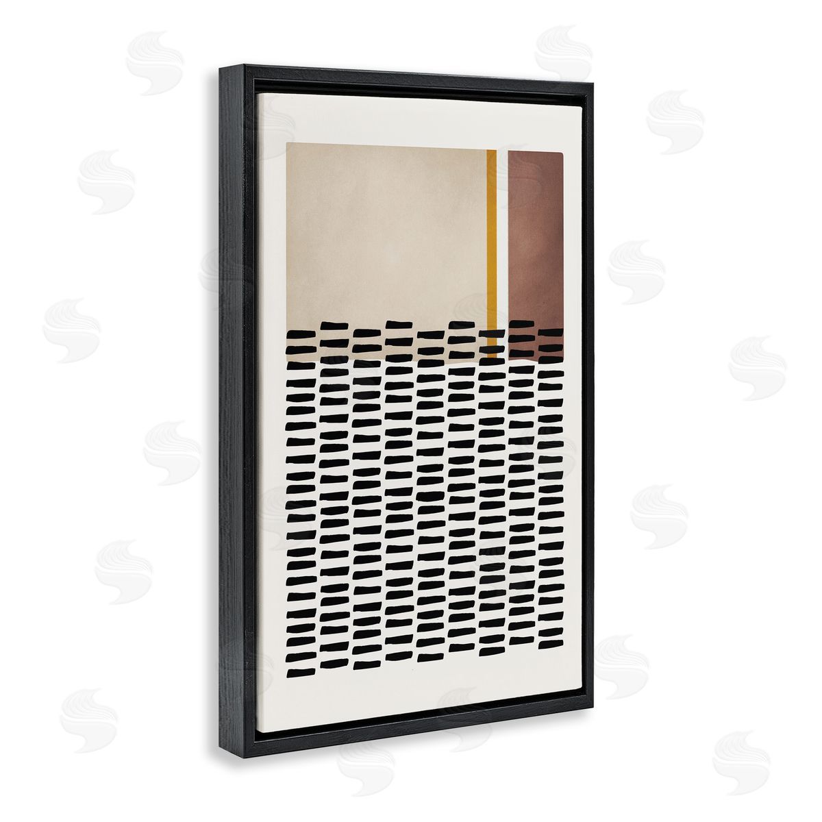 Cosby Street Patterned Black Floating Frame Canvas Wall Art, Home Decor by JJ Design House, LLC.