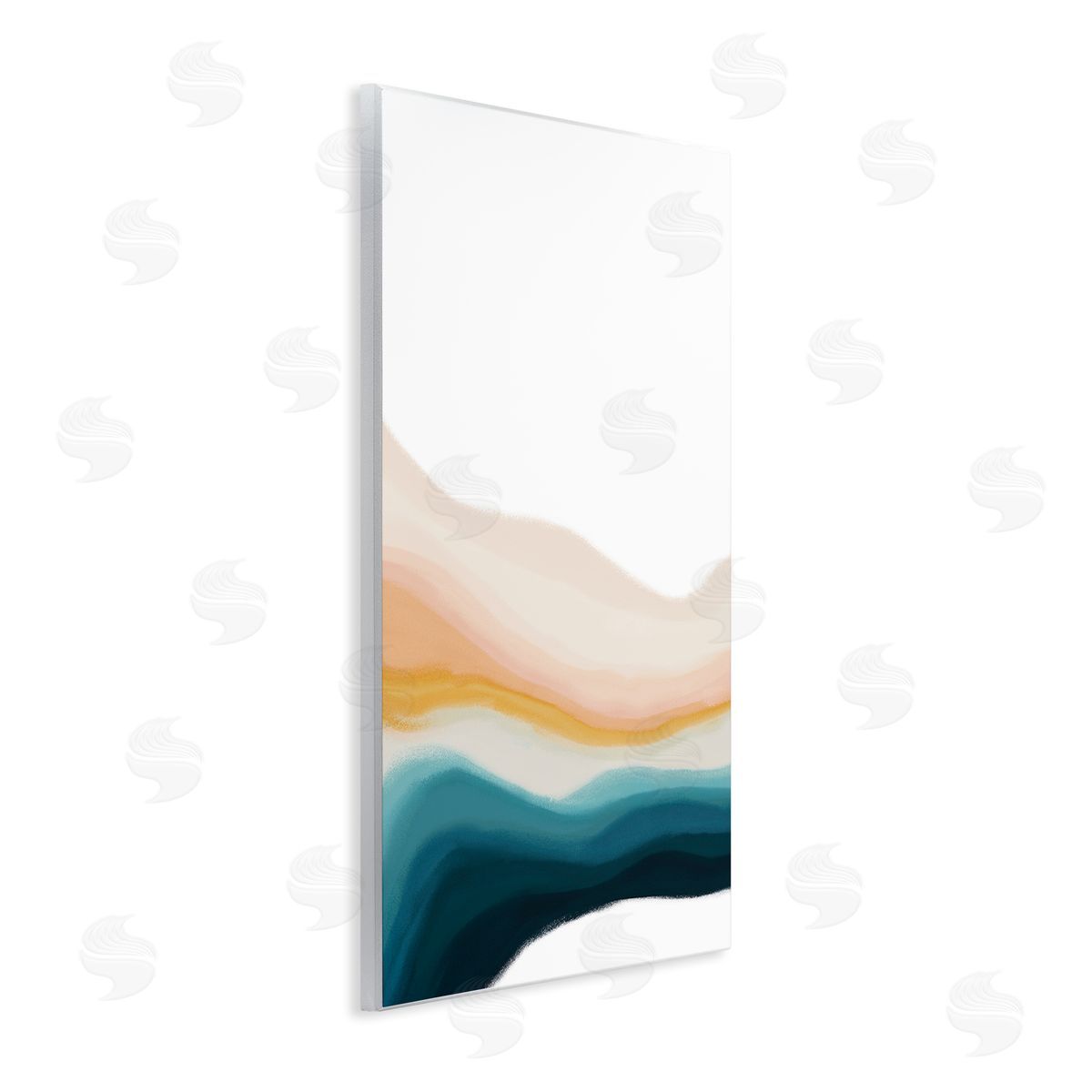 Peach Swirl Landscape Wood Plaque Wall Art, Home Decor by JJ Design House, LLC.