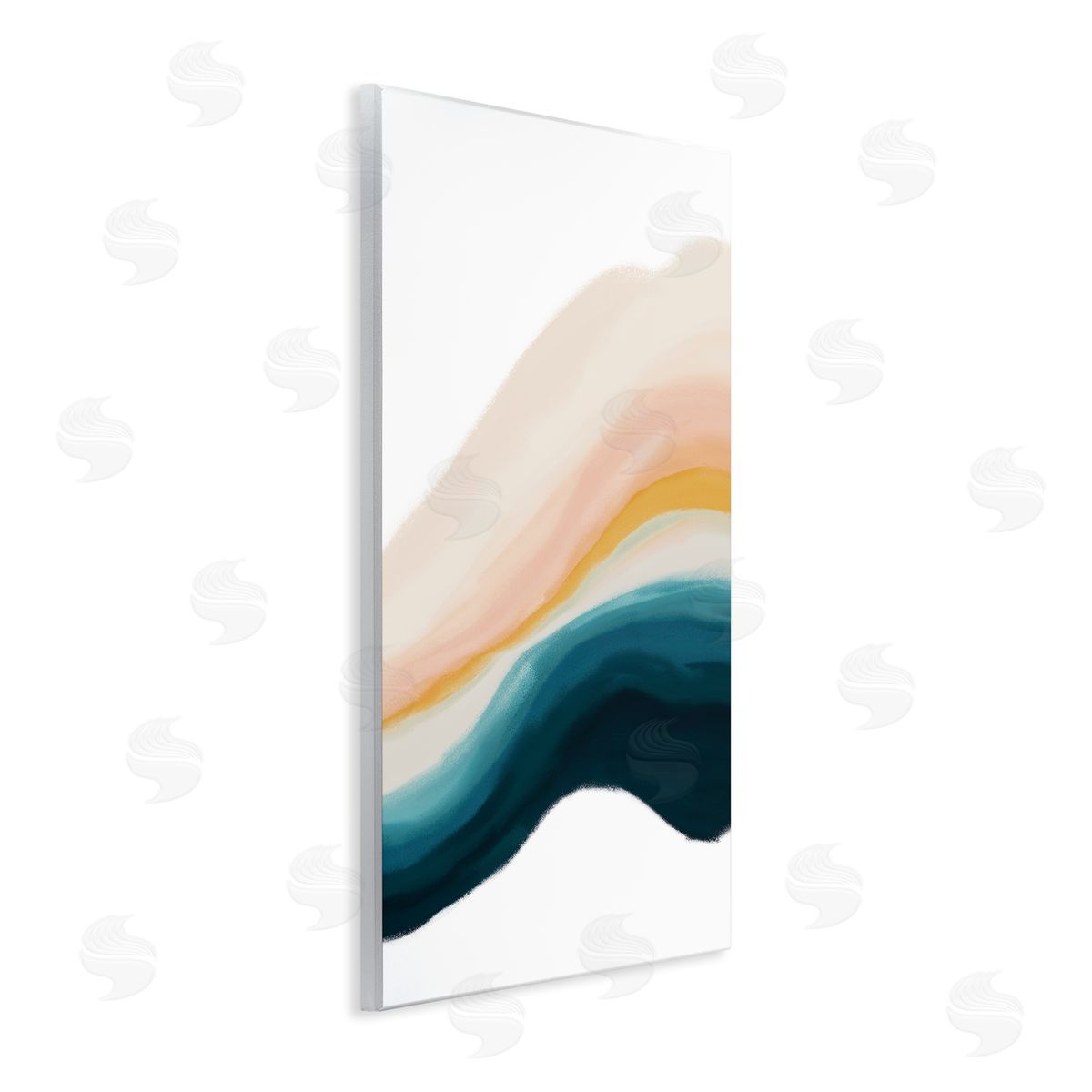 Peach Swirl Abstraction Wood Plaque Wall Art, Home Decor by JJ Design House, LLC.