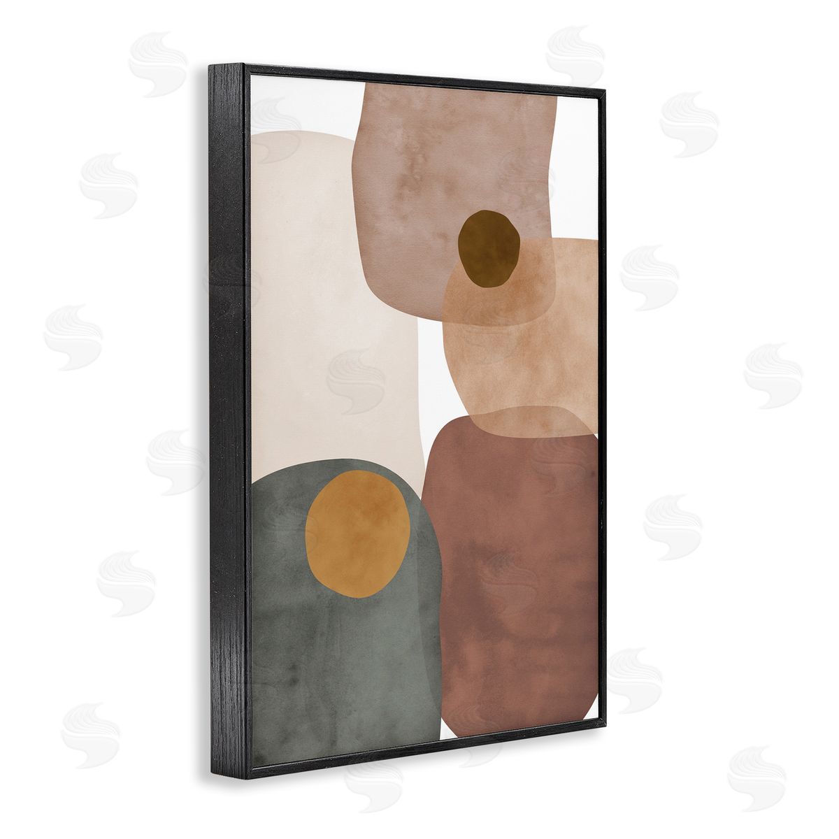 Southwestern Natural Shapes Black Frame Print Wall Art, Home Decor by JJ Design House, LLC.