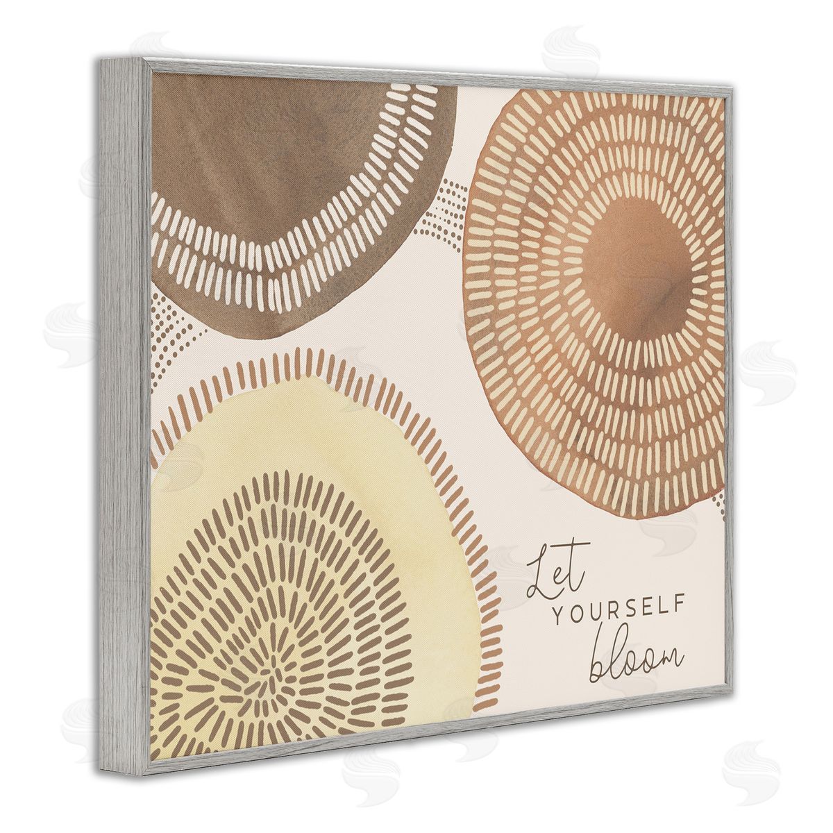 Let Yourself Bloom Boho Grey Frame Print Wall Art, Home Decor by Jetty Home, LLC