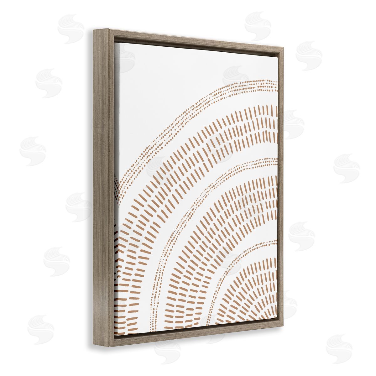 Boho Arch Pattern Brown Floating Frame Canvas Wall Art, Home Decor by Jetty Home, LLC