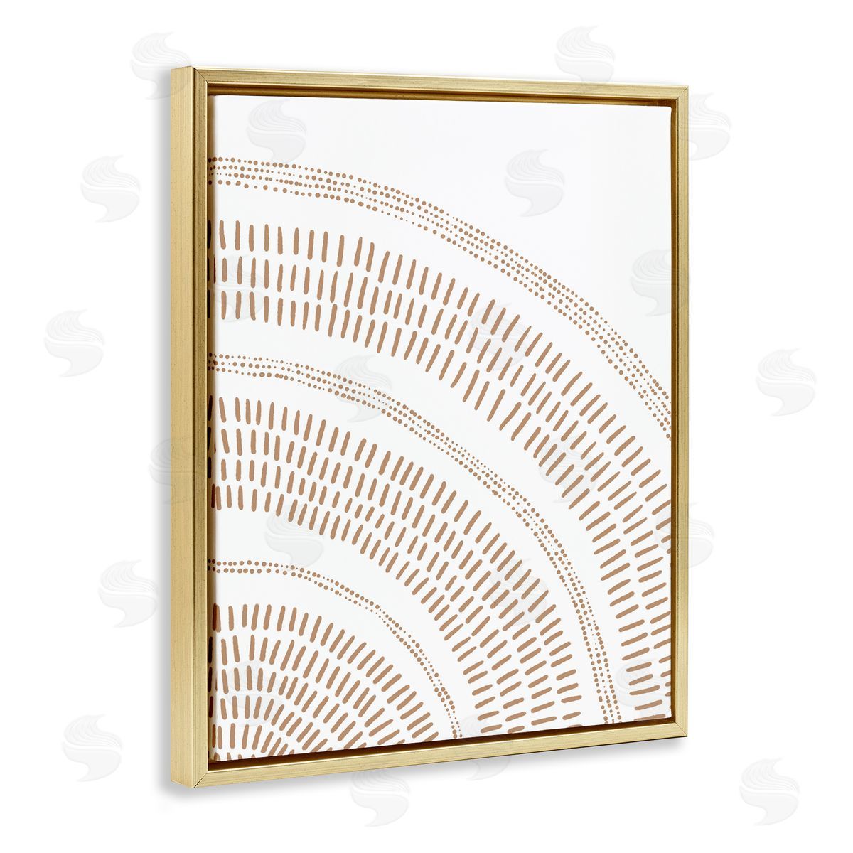 Arched Boho Pattern Gold Floating Frame Canvas Wall Art, Home Decor by Jetty Home, LLC