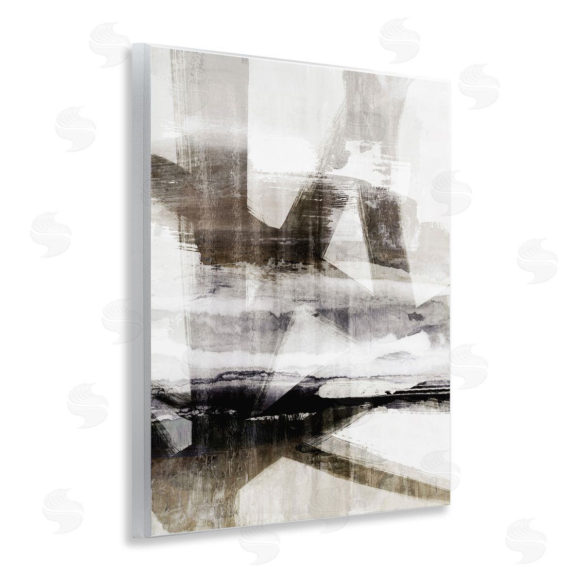 Urban Complex Abstract Wood Plaque Wall Art, Home Decor by Nina Blue