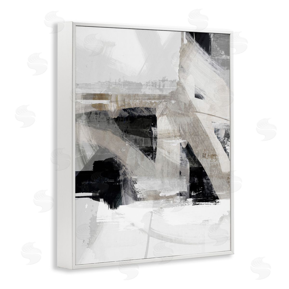 Urban Industrial Complex White Frame Print Wall Art, Home Decor by Nina Blue