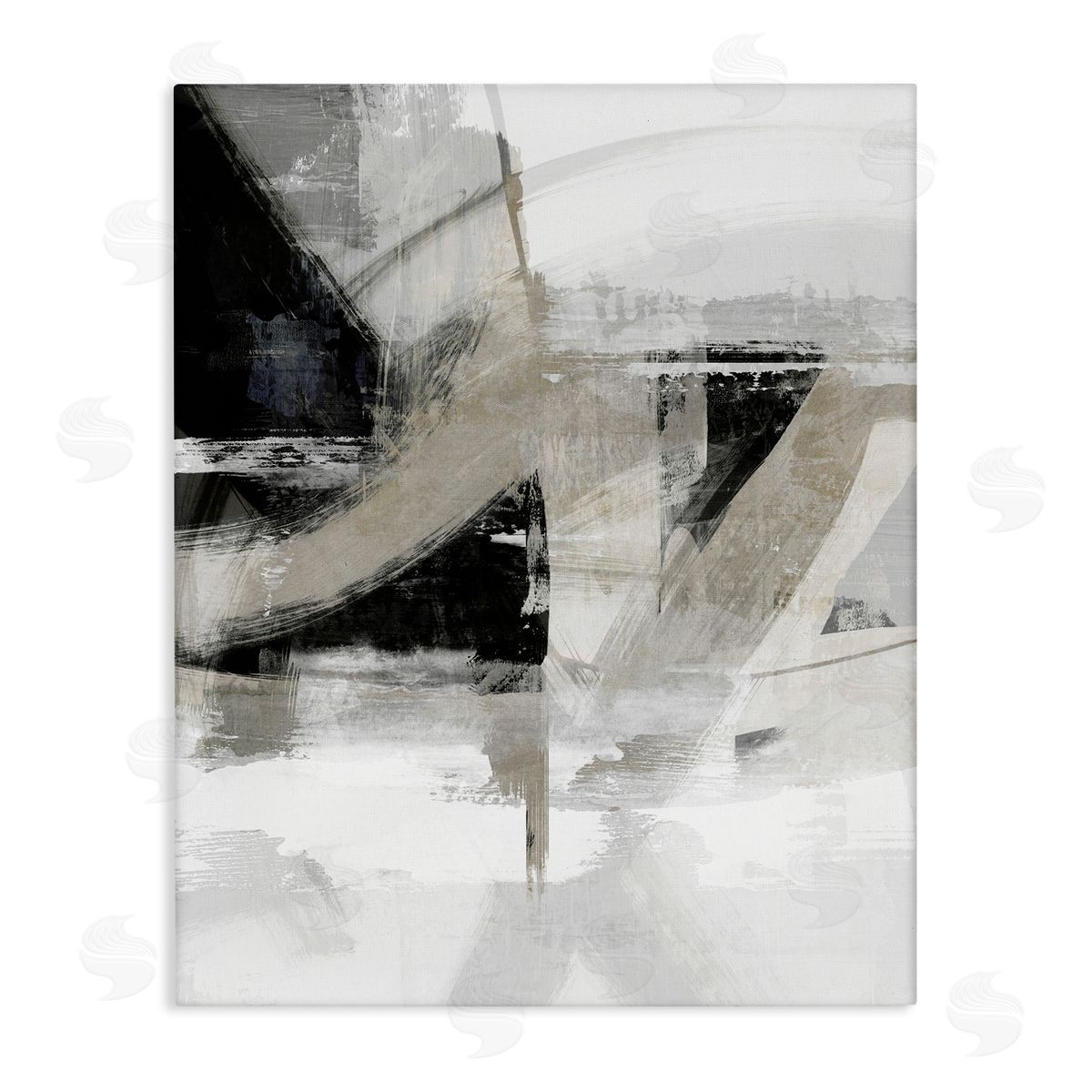 Neutral Urban Complex Canvas Wall Art, Home Decor by Nina Blue