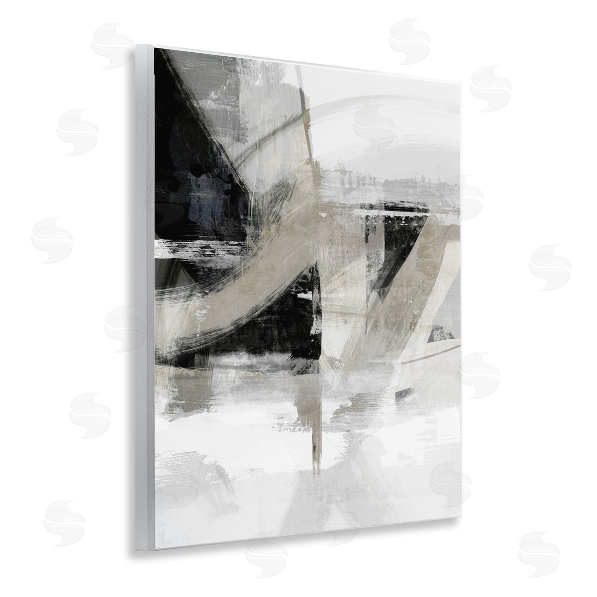 Neutral Urban Complex Wood Plaque Wall Art, Home Decor by Nina Blue