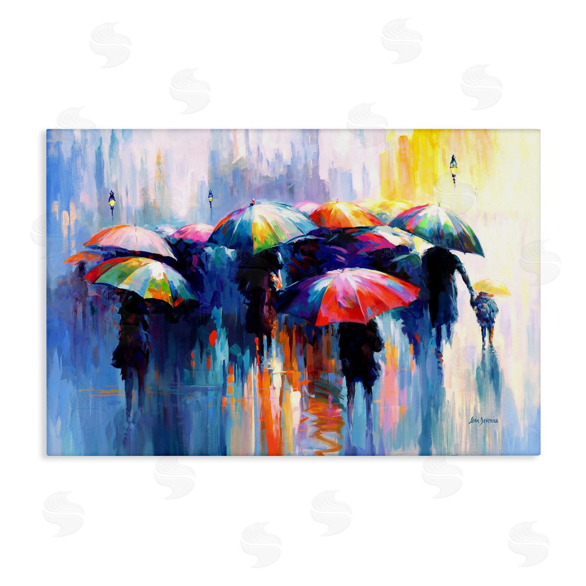 Memories Beneath Rain Canvas Wall Art, Home Decor by Leon Devenice