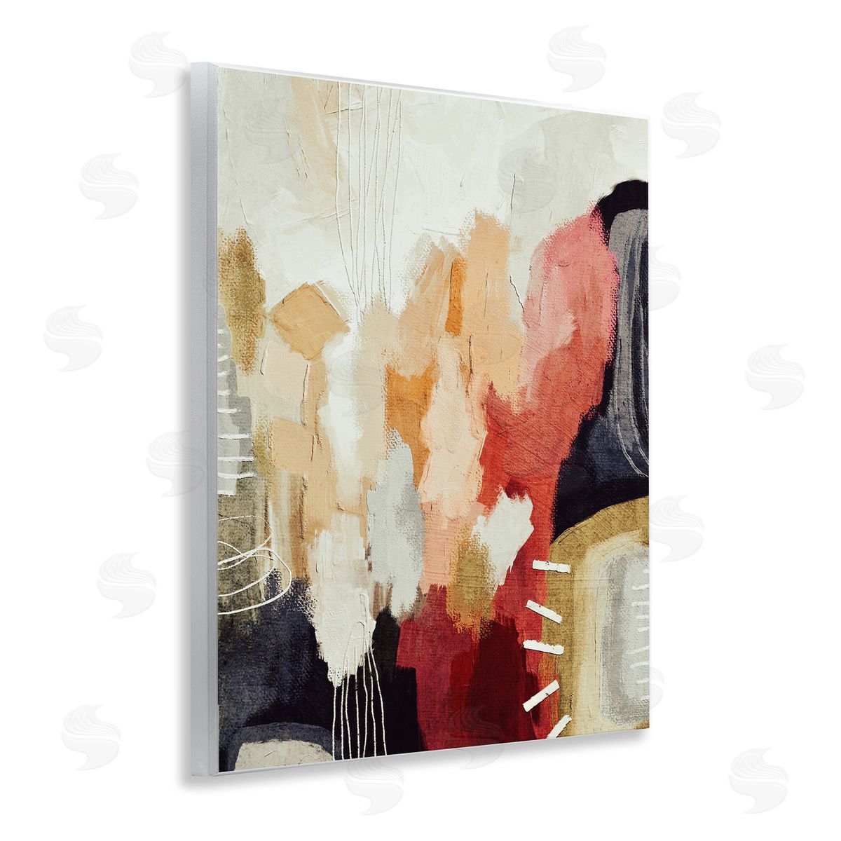 Abstract Tan Southwestern Wood Plaque Wall Art, Home Decor by Lisa Nohren