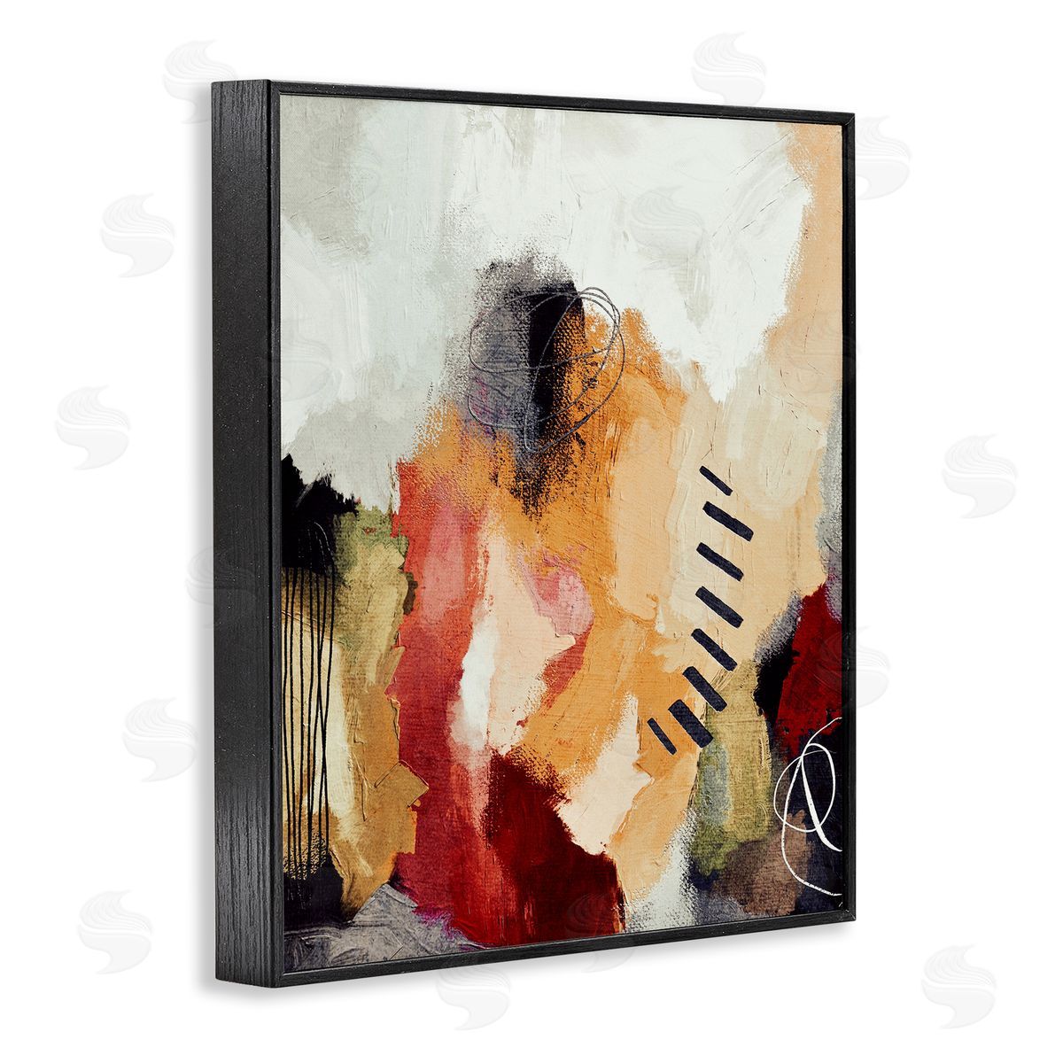 Abstract Southwestern Pattern Black Frame Print Wall Art, Home Decor by Lisa Nohren