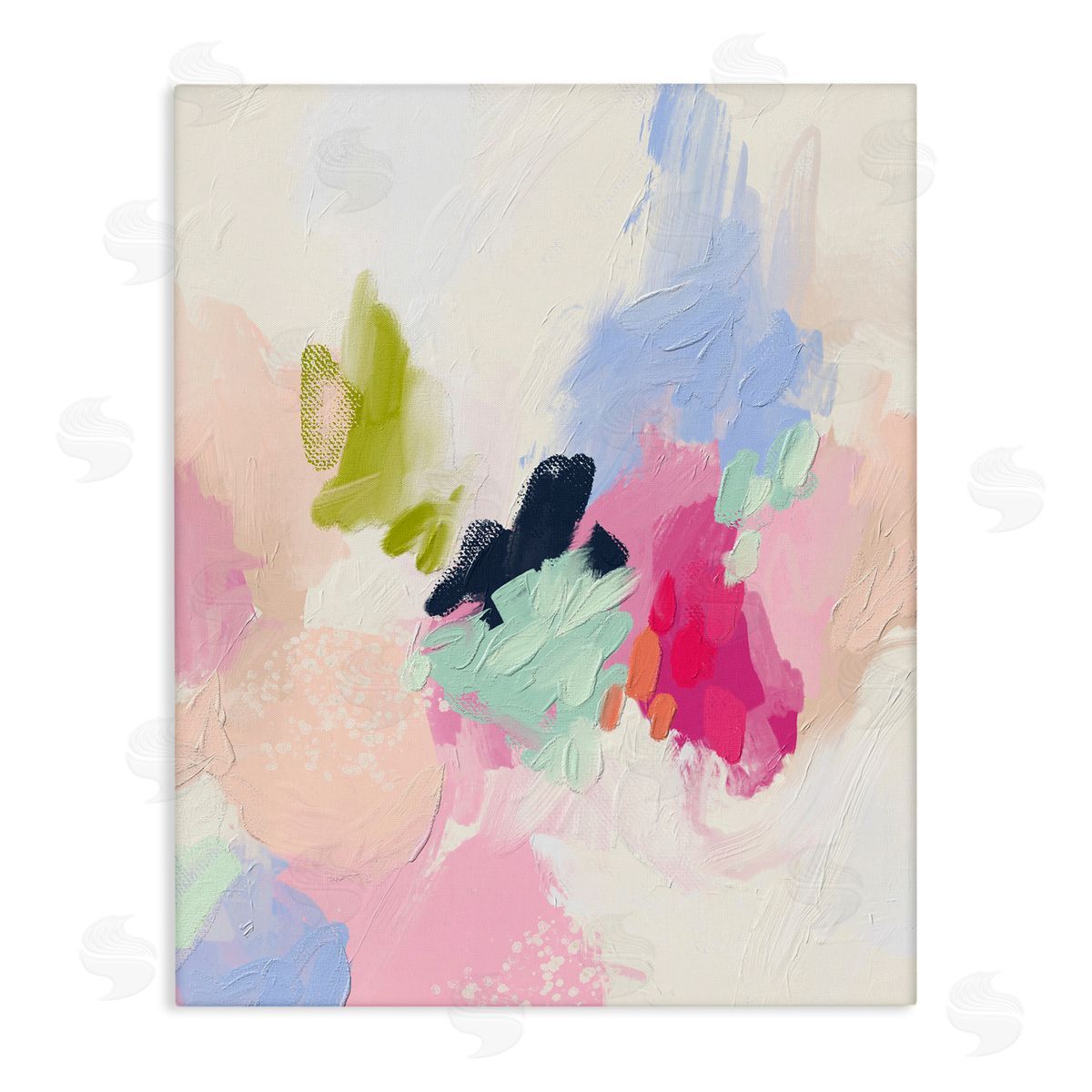Pastel Abstract Paint Strokes Canvas Wall Art, Home Decor by Lisa Nohren