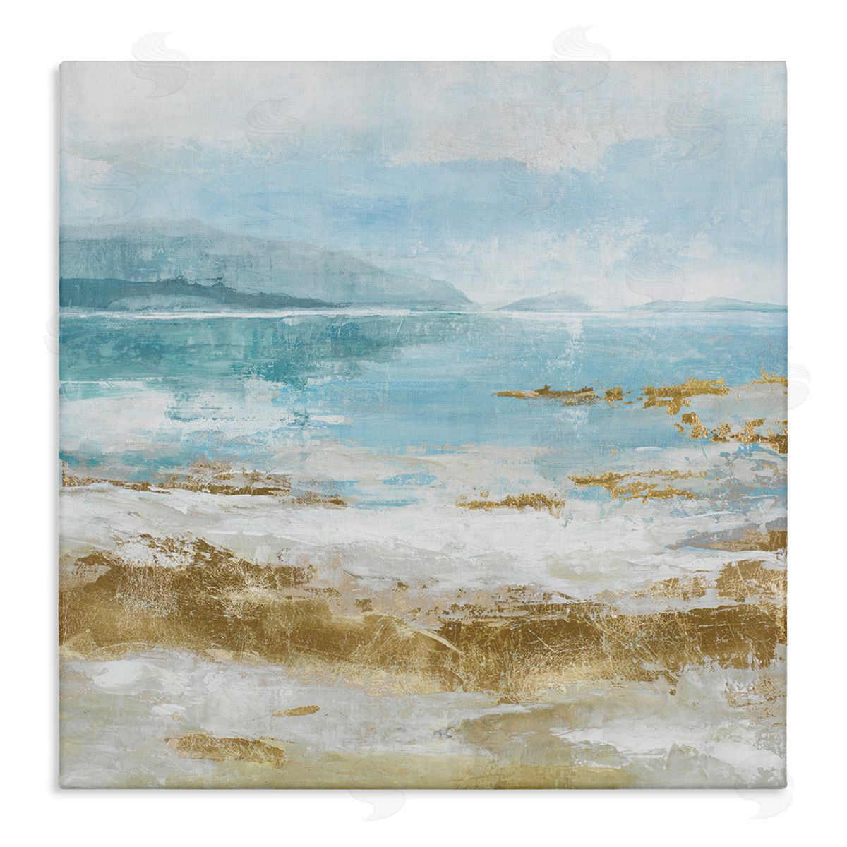 Distressed Beach Landscape Canvas Wall Art, Home Decor by Max Maxx