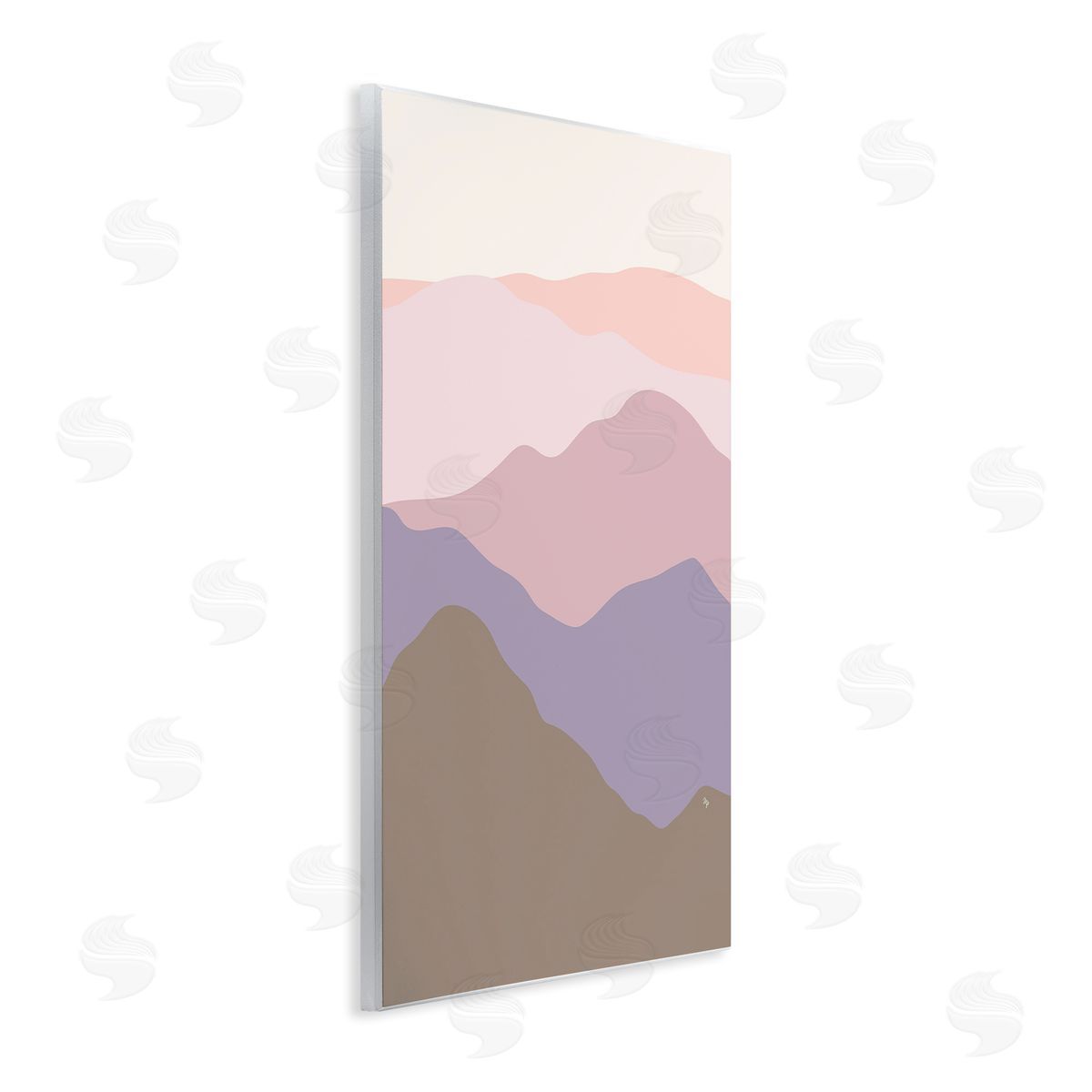 Subtle Pastel Hills Wood Plaque Wall Art, Home Decor by Martina Pavlova