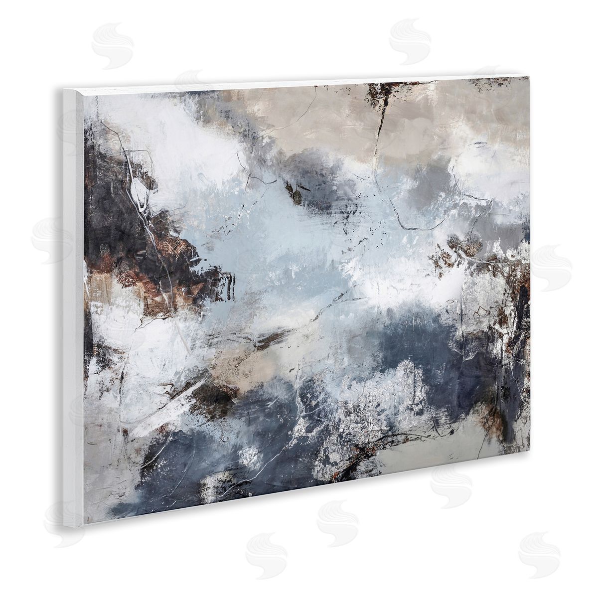 Grey Organic Abstract Wood Plaque Wall Art, Home Decor by Design Fabrikken