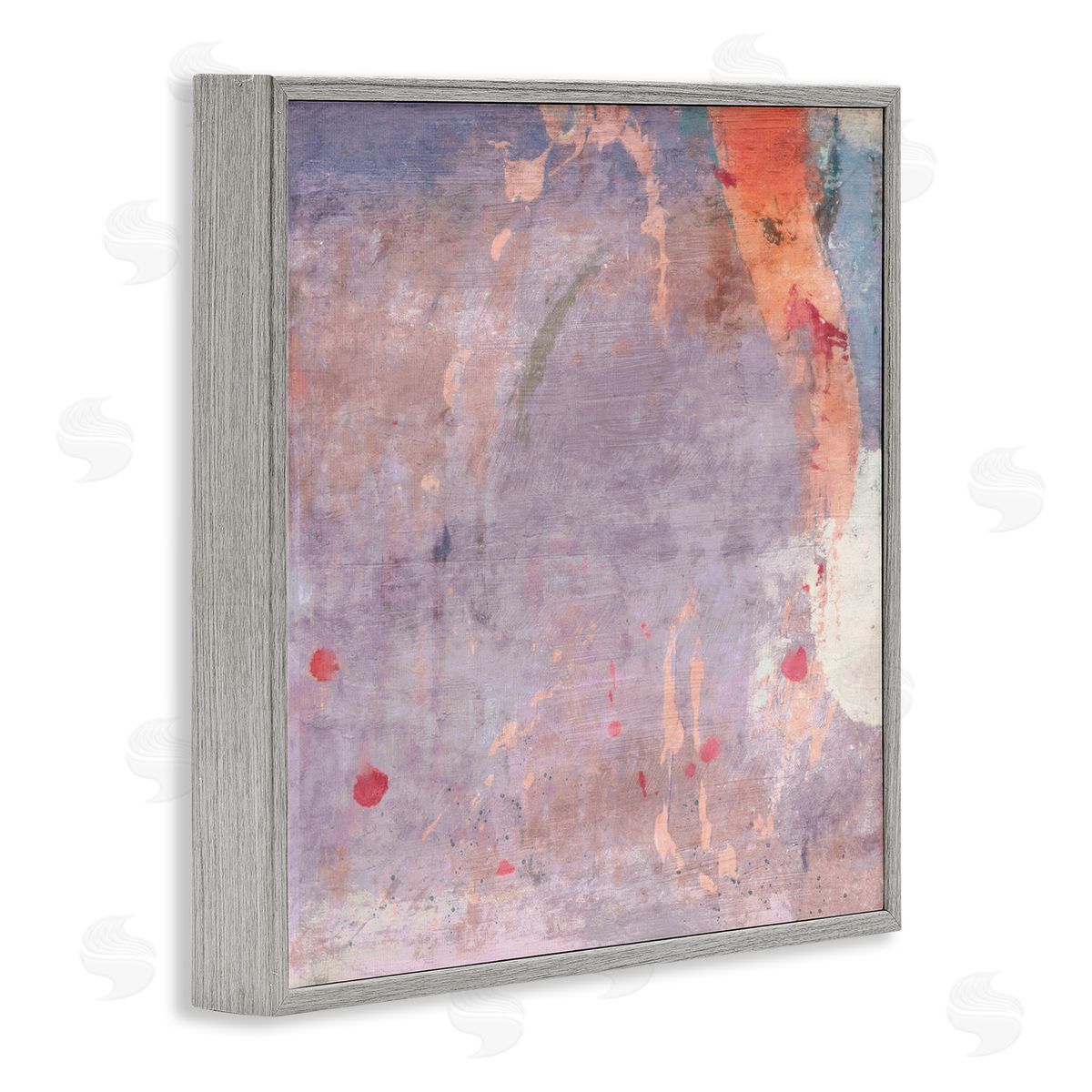 Abstract Purple Ombre Grey Frame Print Wall Art, Home Decor by Suzanne Nicoll