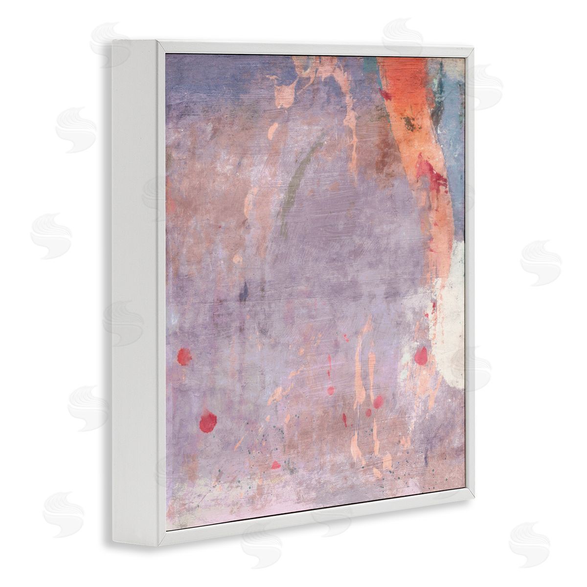 Abstract Purple Ombre White Frame Print Wall Art, Home Decor by Suzanne Nicoll