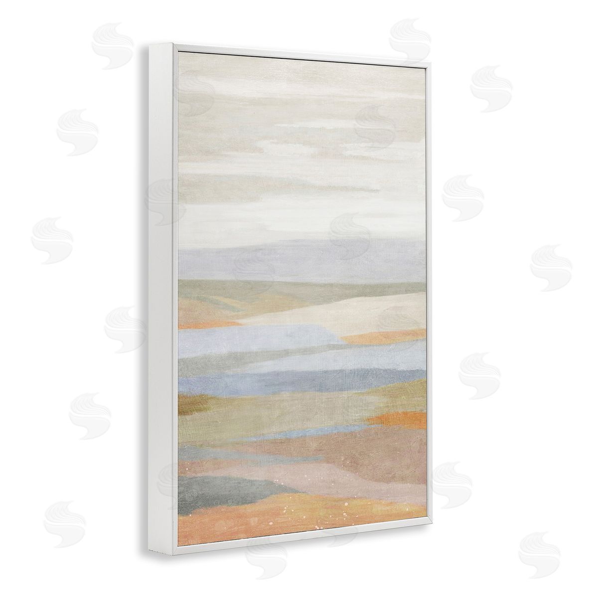 Neutral Beach Dunes White Frame Print Wall Art, Home Decor by Suzanne Nicoll