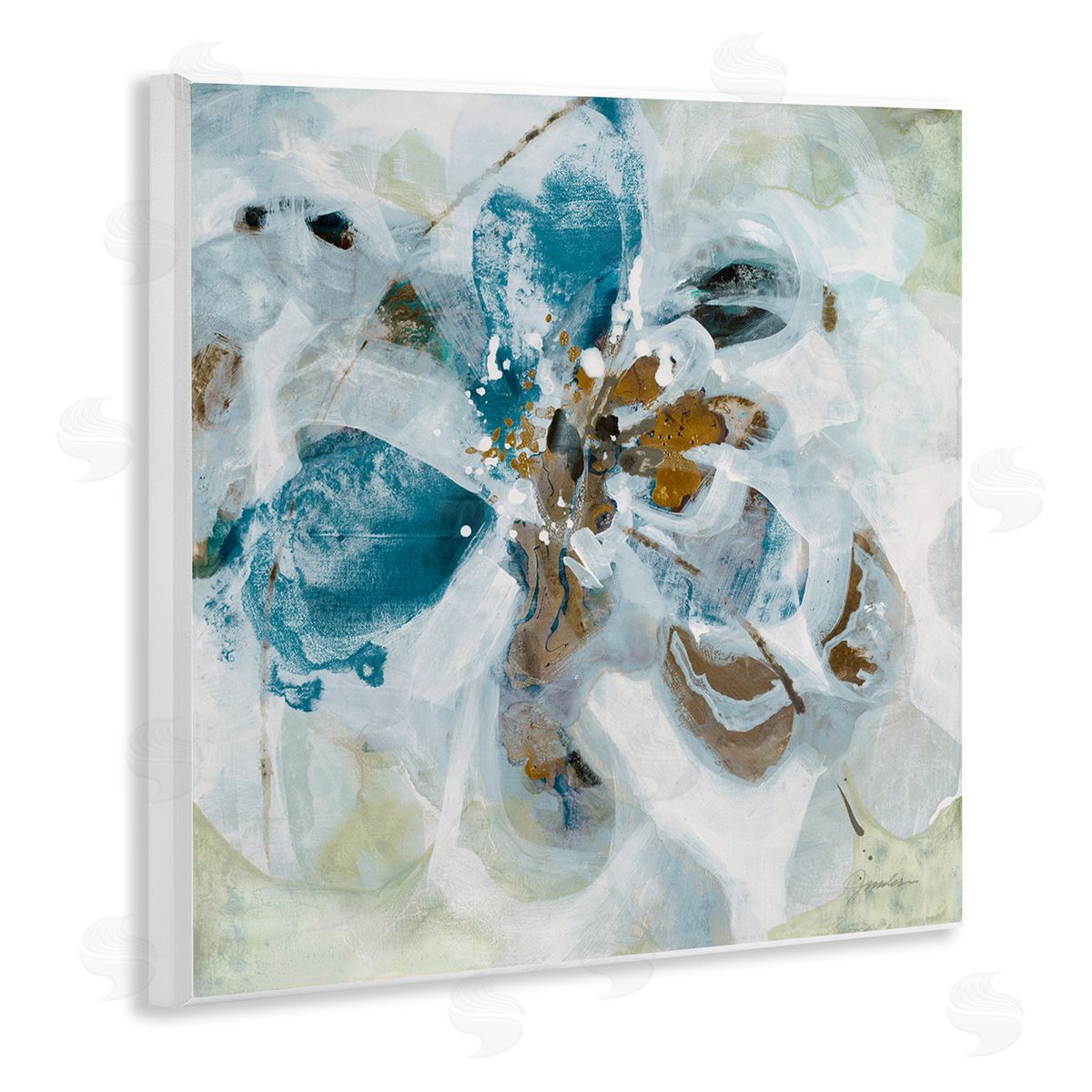Abstract Botanical Distortion Wood Plaque Wall Art, Home Decor by Liz Jardine