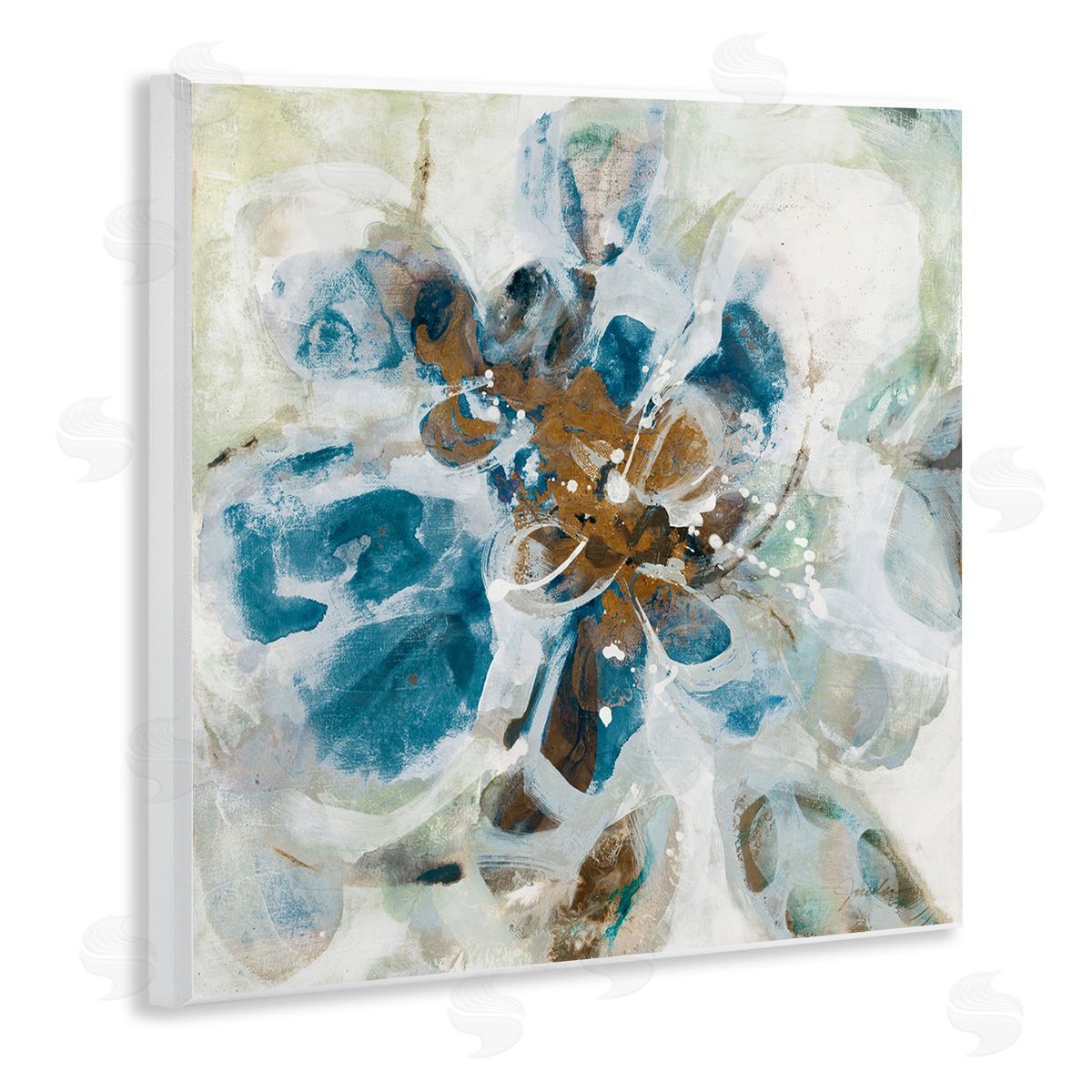 Distorted Splatter Abstraction Wood Plaque Wall Art, Home Decor by Liz Jardine